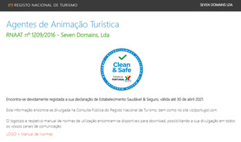 Certificação Clean & Safe do Turismo de Portugal à Seven Domains